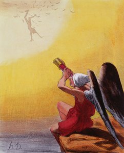De val van Icarus door Honoré Daumier
